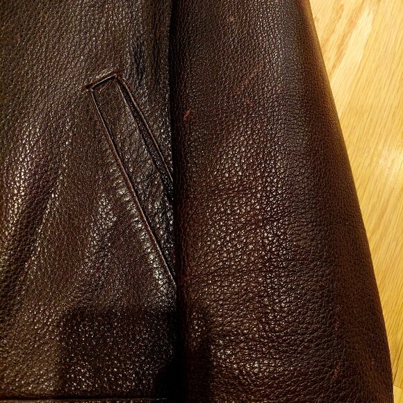 Brown Wilson Leather Distress Women's Form Fitting Bomber Moto Jacket - Picture 5 of 11